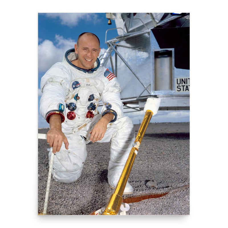 Alan Bean poster print, in size 18x24 inches.