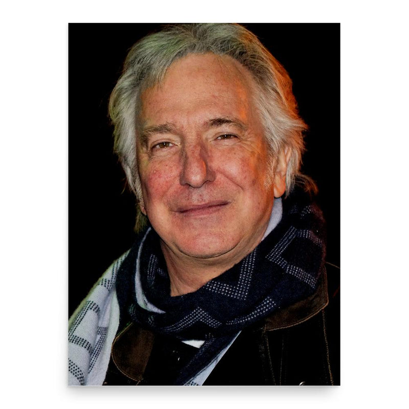 Alan Rickman poster print, in size 18x24 inches.