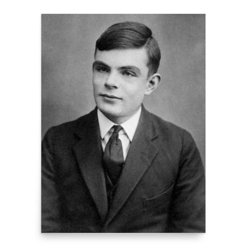 Alan Turing poster print, in size 18x24 inches.