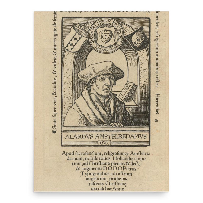 Alardus of Amsterdam poster print, in size 18x24 inches.