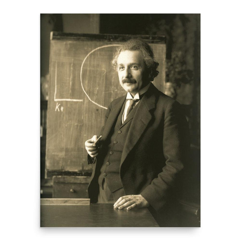 Albert Einstein poster print, in size 18x24 inches.