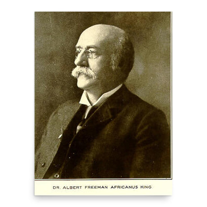 Albert Freeman Africanus King poster print, in size 18x24 inches.