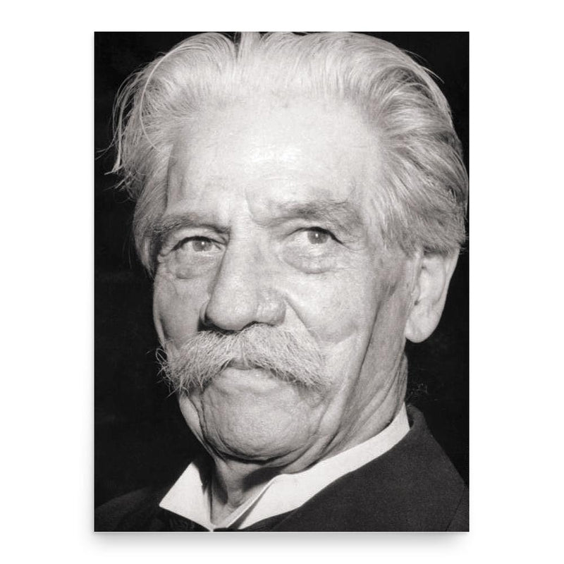 Albert Schweitzer poster print, in size 18x24 inches.