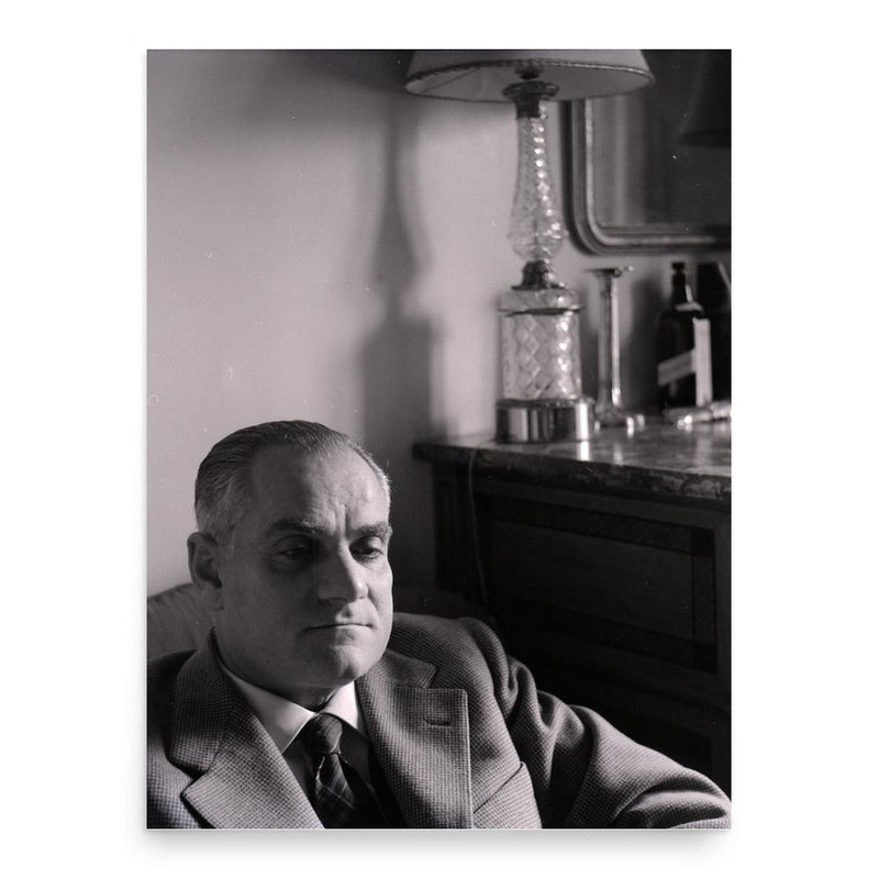 Alberto Moravia poster print, in size 18x24 inches.