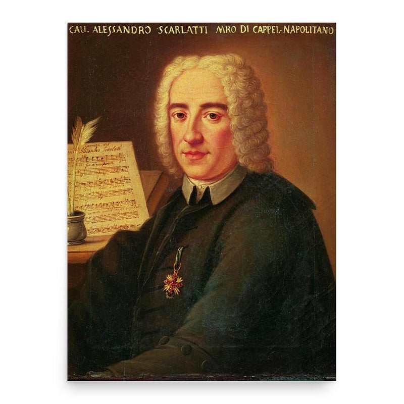 Alessandro Scarlatti poster print, in size 18x24 inches.