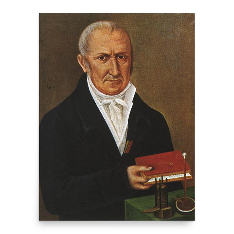 Alessandro Volta poster print, in size 18x24 inches.