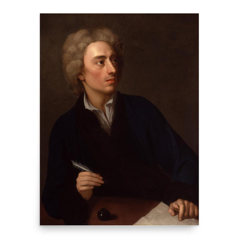 Alexander Pope poster print, in size 18x24 inches.