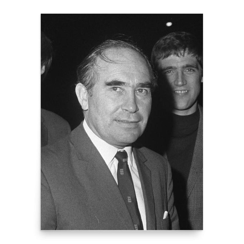 Alf Ramsey poster print, in size 18x24 inches.