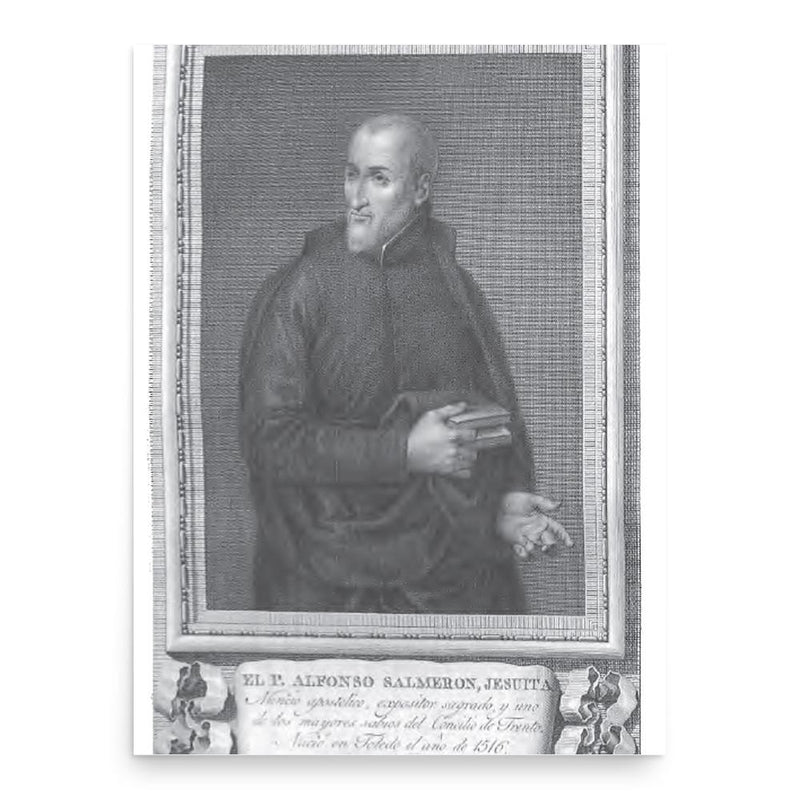 Alfonso Salmeron poster print, in size 18x24 inches.