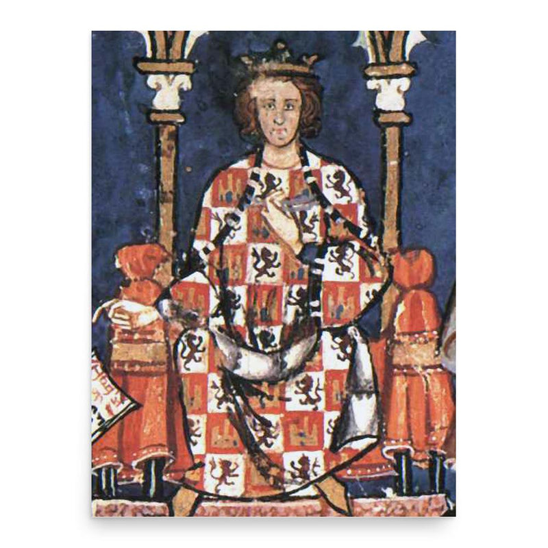 Alfonso X of Castile poster print, in size 18x24 inches.