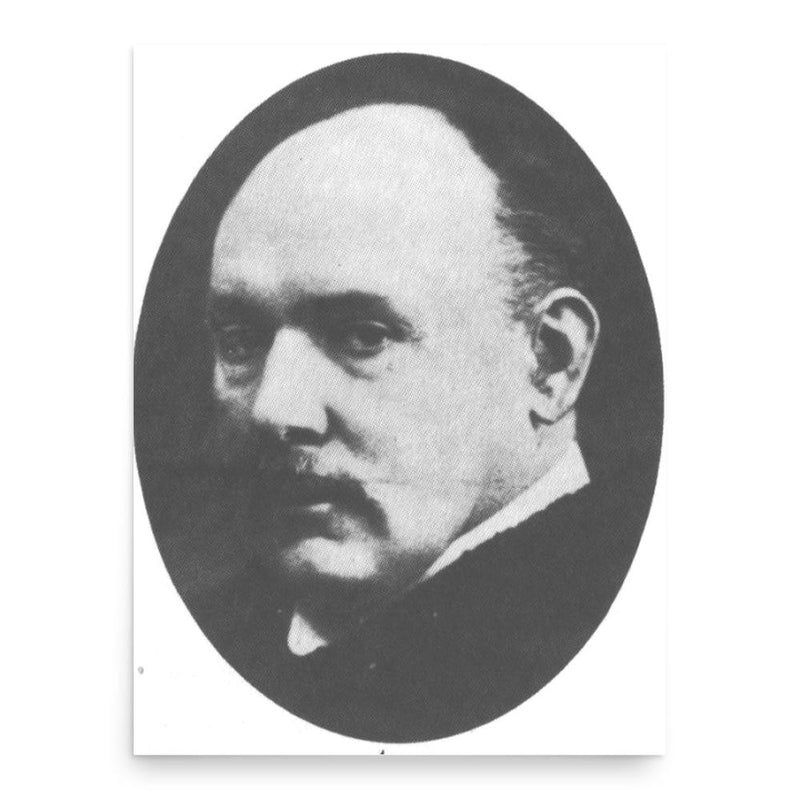 Alfred Bucherer poster print, in size 18x24 inches.