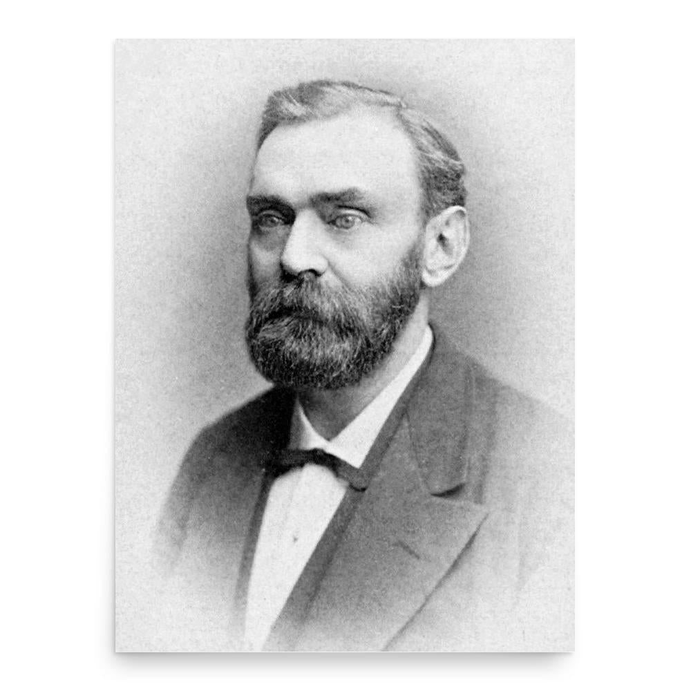 Alfred Nobel poster print, in size 18x24 inches.