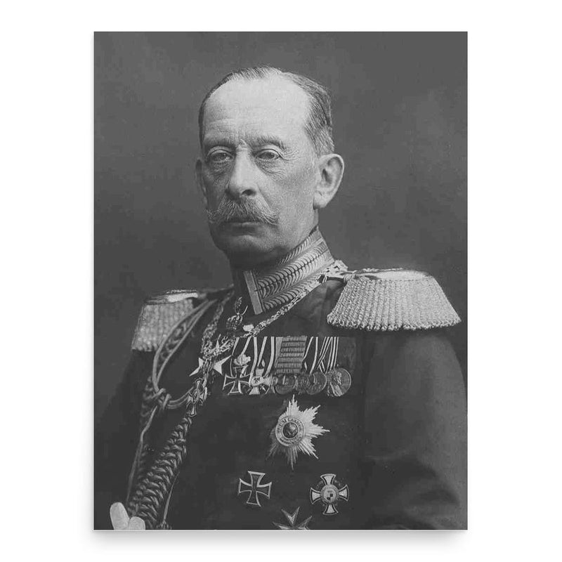 Alfred von Schlieffen poster print, in size 18x24 inches.