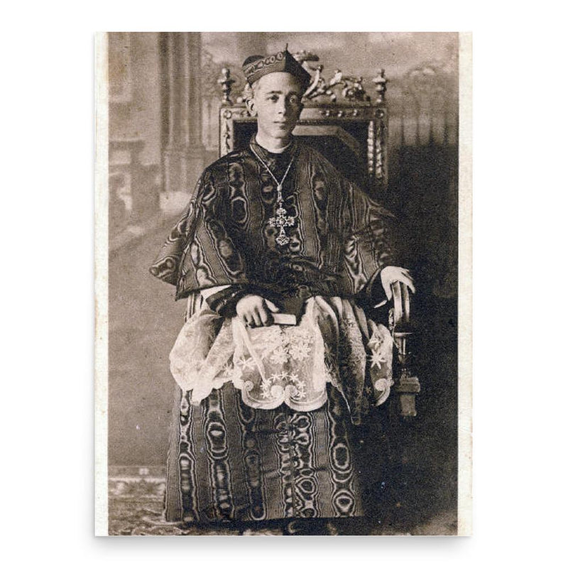 Alfredo Ildefonso Schuster poster print, in size 18x24 inches.