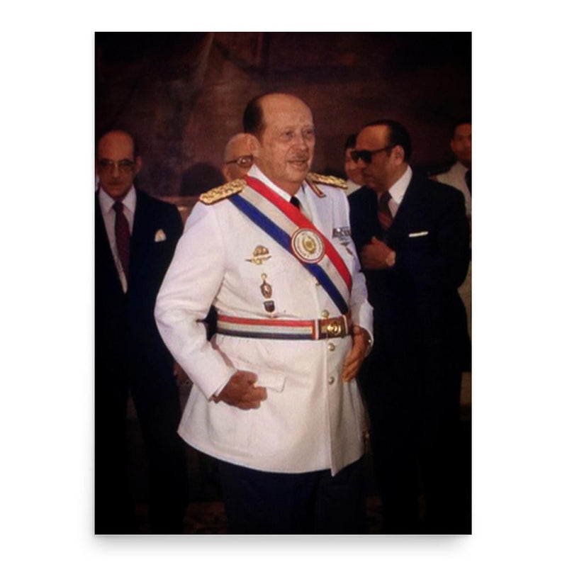 Alfredo Stroessner poster print, in size 18x24 inches.