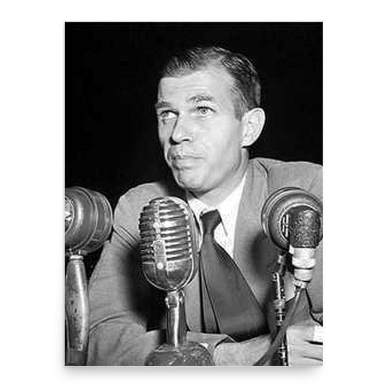 Alger Hiss poster print, in size 18x24 inches.