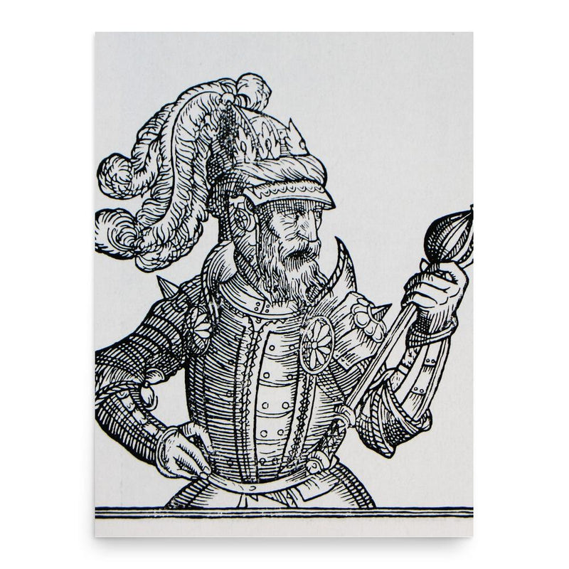 Algirdas poster print, in size 18x24 inches.