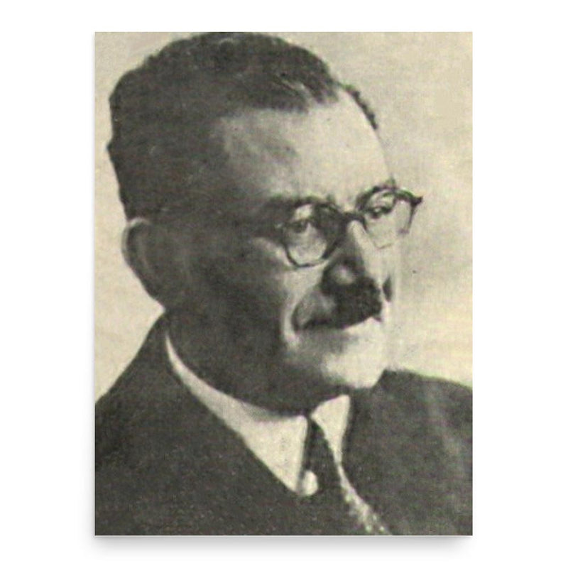 Ali Moustafa Mosharafa poster print, in size 18x24 inches.