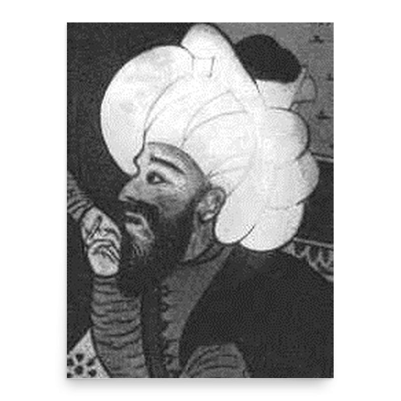 Ali Qushji poster print, in size 18x24 inches.