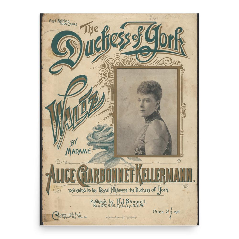 Alice Charbonnet-Kellermann poster print, in size 18x24 inches.