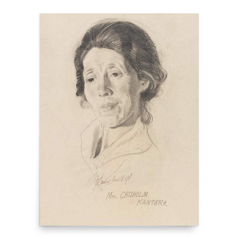 Alice Chisholm poster print, in size 18x24 inches.