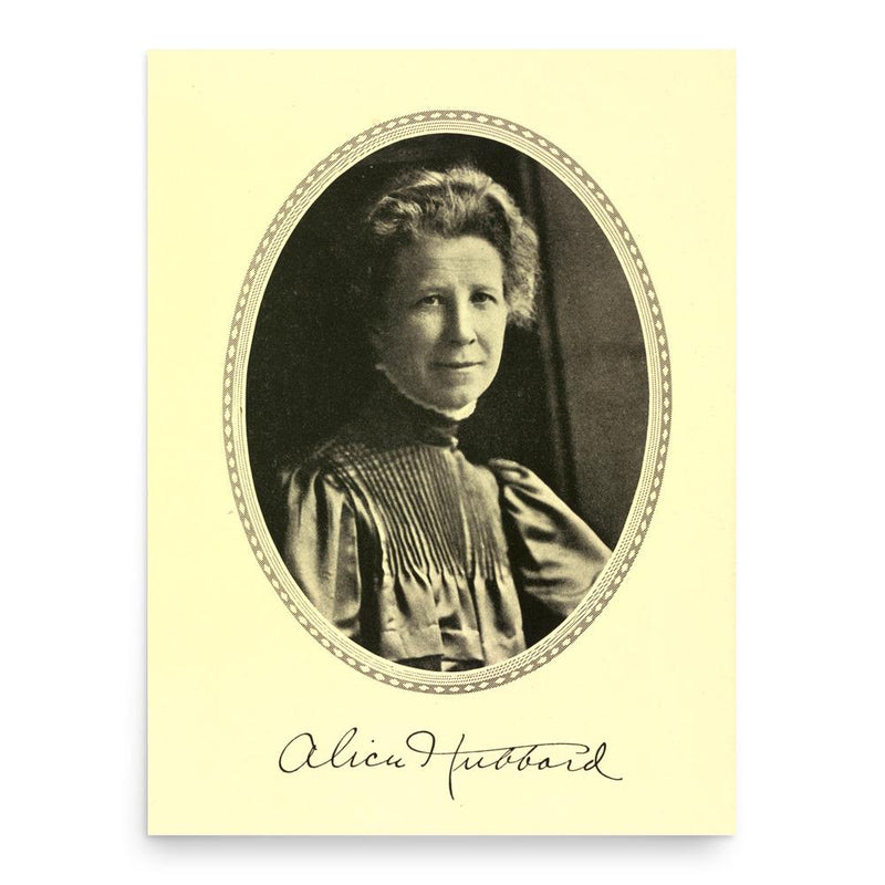 Alice Moore Hubbard poster print, in size 18x24 inches.