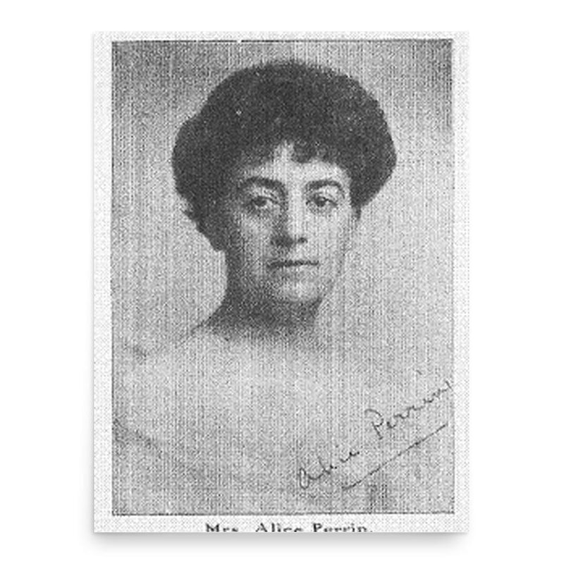 Alice Perrin poster print, in size 18x24 inches.