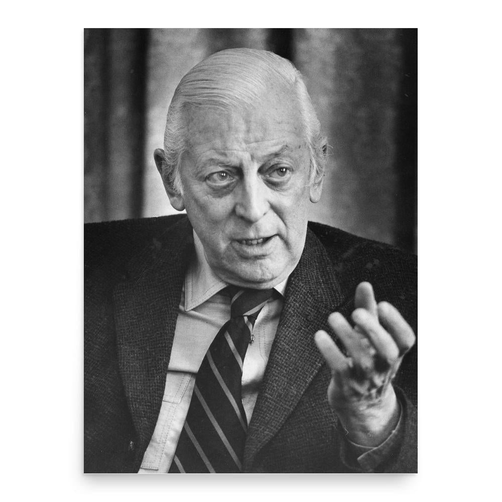 Alistair Cooke poster print, in size 18x24 inches.