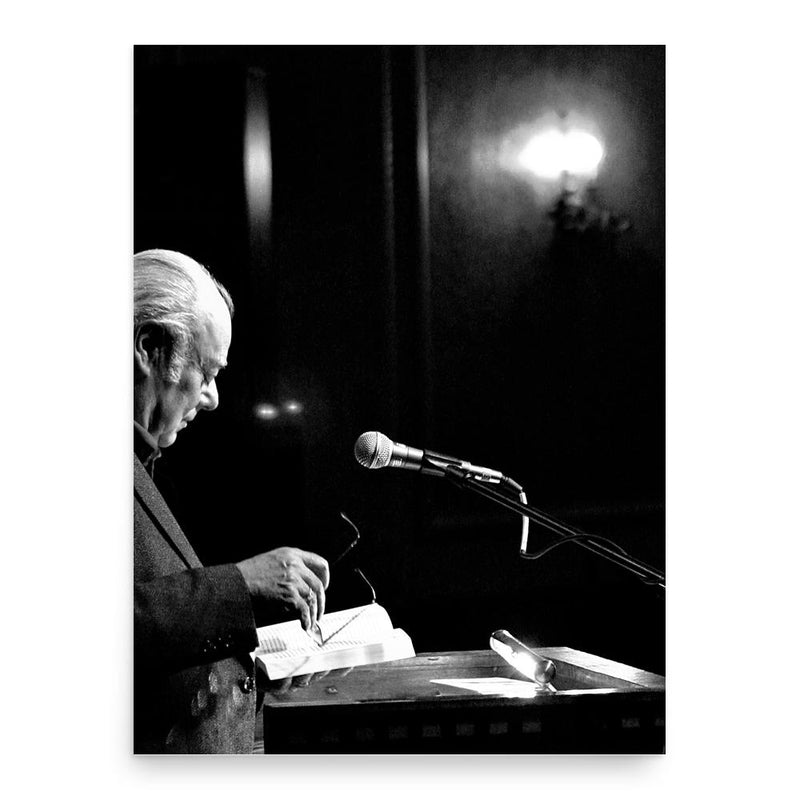 Alistair MacLeod poster print, in size 18x24 inches.