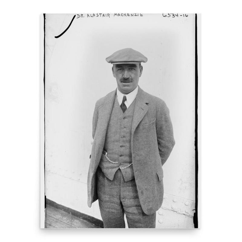 Alister MacKenzie poster print, in size 18x24 inches.