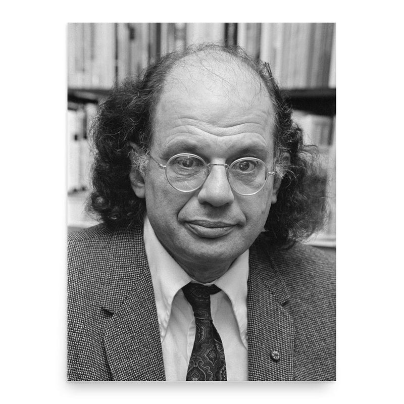 Allen Ginsberg poster print, in size 18x24 inches.