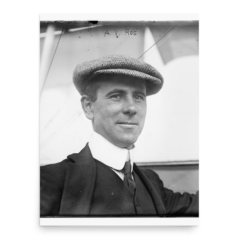 Alliott Verdon Roe poster print, in size 18x24 inches.