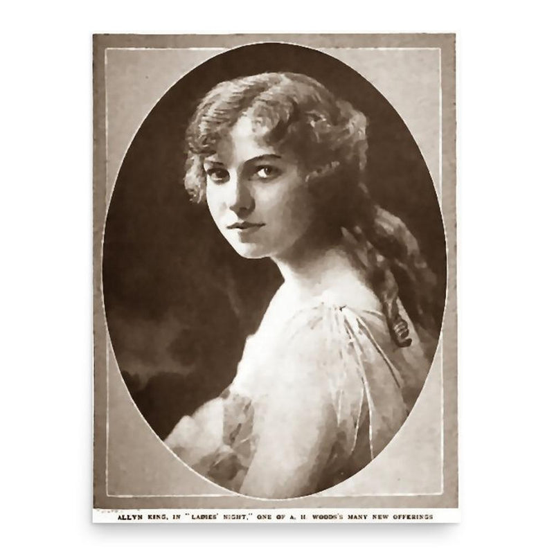 Allyn King poster print, in size 18x24 inches.