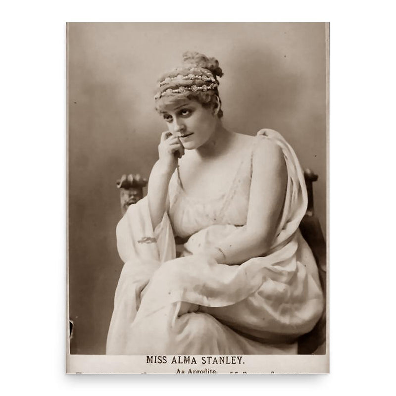Alma Stanley poster print, in size 18x24 inches.