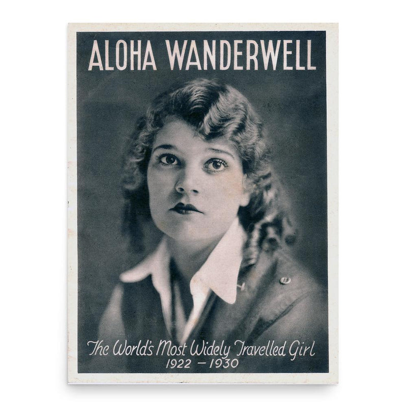 Aloha Wanderwell poster print, in size 18x24 inches.