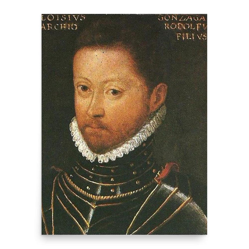 Aloisio Gonzaga poster print, in size 18x24 inches.