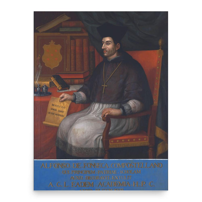 Alonso III Fonseca poster print, in size 18x24 inches.