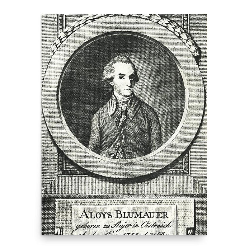 Aloys Blumauer poster print, in size 18x24 inches.