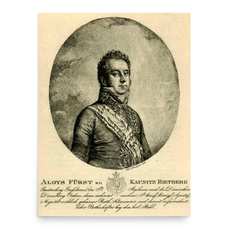 Aloys von Kaunitz-Rietberg poster print, in size 18x24 inches.