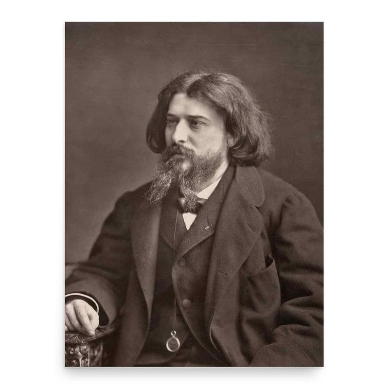 Alphonse Daudet poster print, in size 18x24 inches.