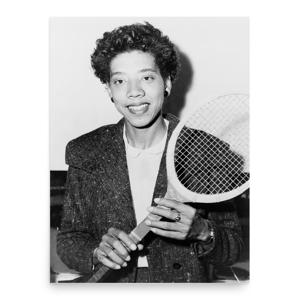 Althea Gibson poster print, in size 18x24 inches.