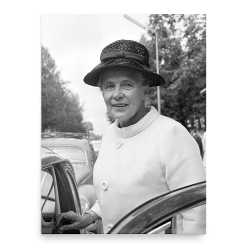 Alva Myrdal poster print, in size 18x24 inches.