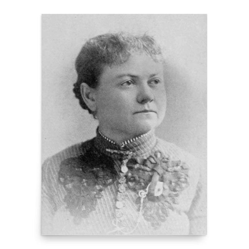 Alzina Stevens poster print, in size 18x24 inches.