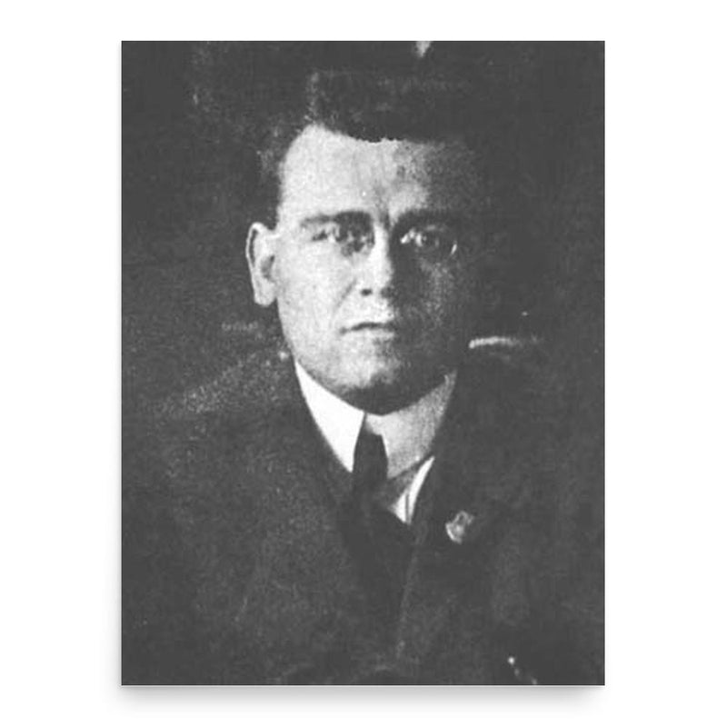 Amadeo Bordiga poster print, in size 18x24 inches.