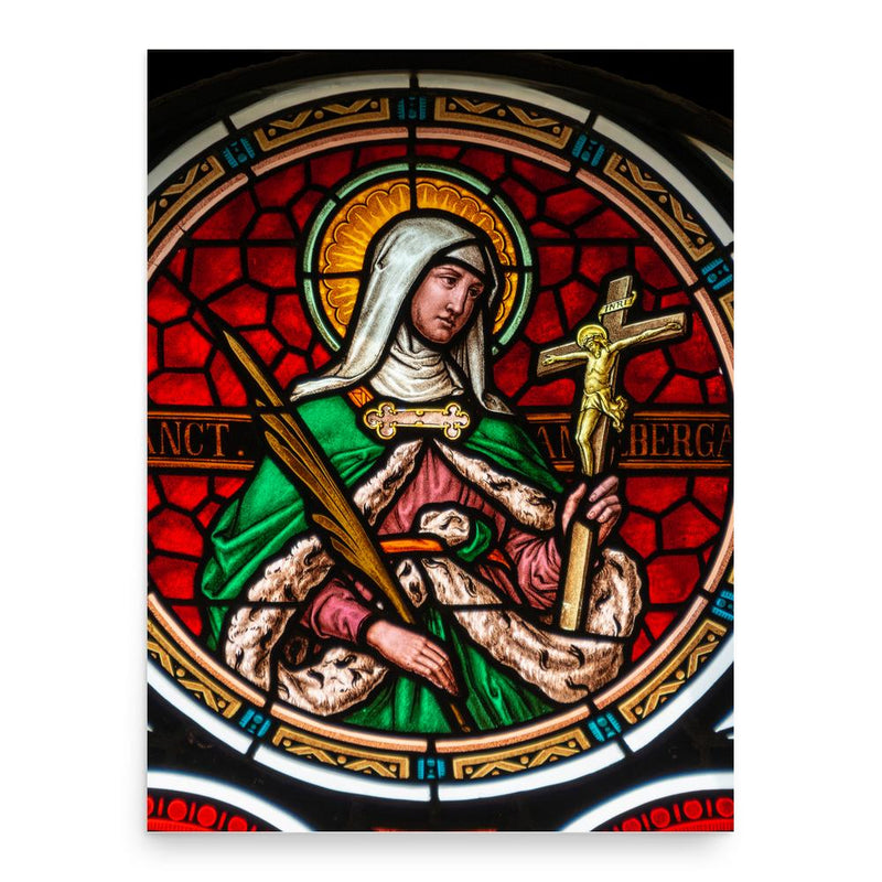 Amalberga of Maubeuge poster print, in size 18x24 inches.