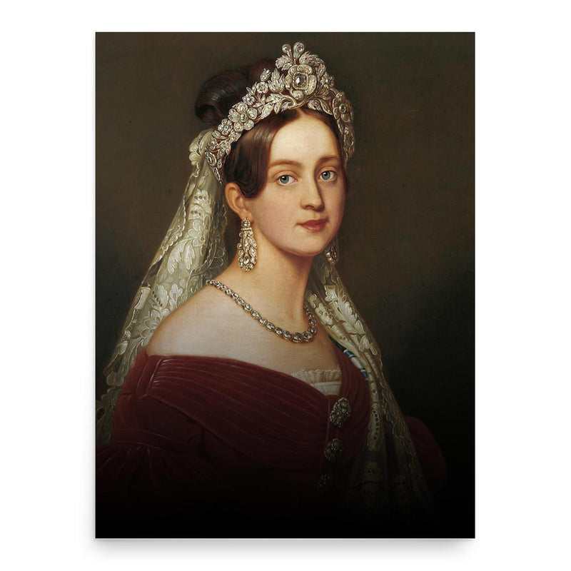 Amalia of Oldenburg poster print, in size 18x24 inches.