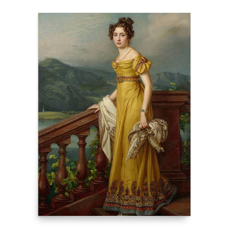 Amalie Auguste of Bavaria poster print, in size 18x24 inches.