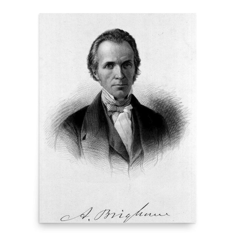 Amariah Brigham poster print, in size 18x24 inches.