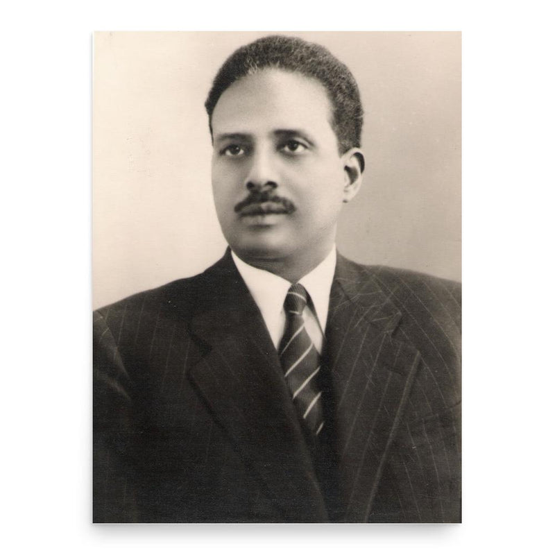 Ambaye Wolde Mariam poster print, in size 18x24 inches.