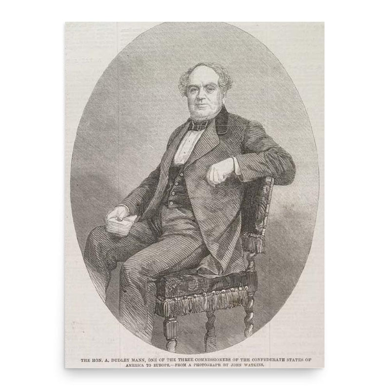 Ambrose Dudley Mann poster print, in size 18x24 inches.